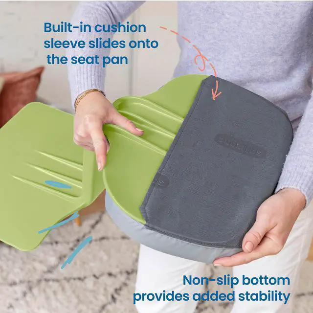 Alt view image 5 of 7 - The Surf Portable Lap Desk with Cushion, Flexible Seating, Green