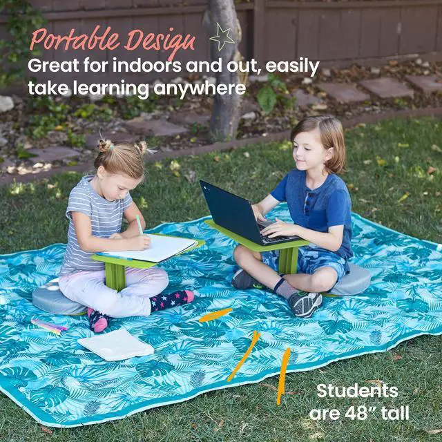 Alt view image 4 of 7 - The Surf Portable Lap Desk with Cushion, Flexible Seating, Green