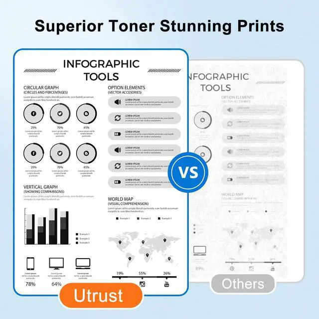 Alt view image 7 of 7 - Compatible TN830XL Toner Cartridge Replacement for Brother TN830XL TN830 830XL Toner Work with Brother DCP-L2640DW HL-L2460DW HL-L2480DW HL-L2400D HL-L2405W MFC-L2820DW Printer 4 Pack TN830 High Yield