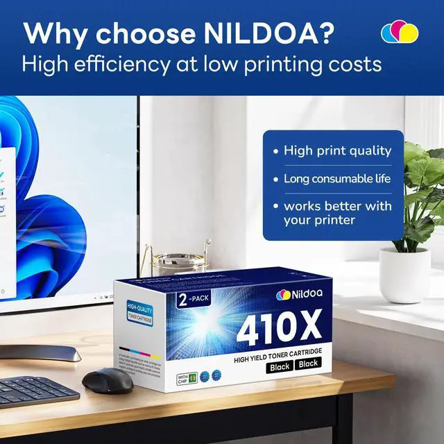 Alt view image 7 of 7 - 410X CF410X Black Toner Cartridge High Yield Replacement for HP 410X CF410XD Color Pro MFP M477fdw M477fdn Pro M452dn M452dw Series Printer, 2 Pack