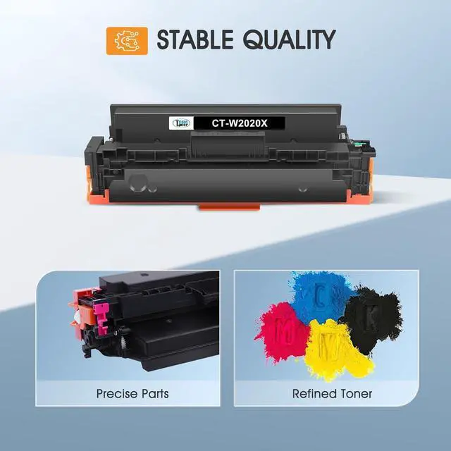 Alt view image 4 of 7 - 414X Toner Cartridges 4 Pack High Yield for HP 414A 414 W2020X MFP M479fdw | Compatible for HP Color LaserJet Pro MFP M479fdw M479dw M479fdn M479 M454dw M454dn M455dn M454 M480f Printer Ink B/C/Y/M