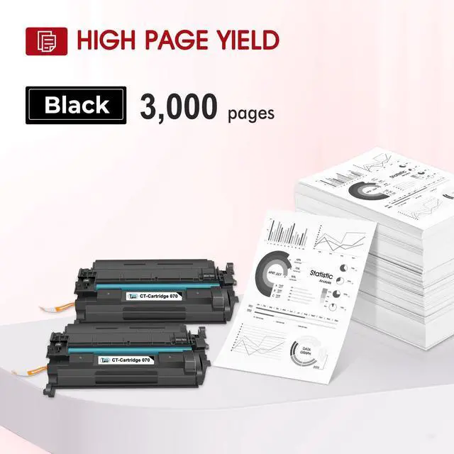 Alt view image 3 of 7 - 070 Black Toner Cartridge for Canon MF465dw 070 070H Toner CRG070 CRG-070 | Compatible for Canon 070H ImageCLASS MF465dw MF462DW LBP247dw LBP240 LBP246dw MF460 MF462 LBP247 LBP246 Printer Ink