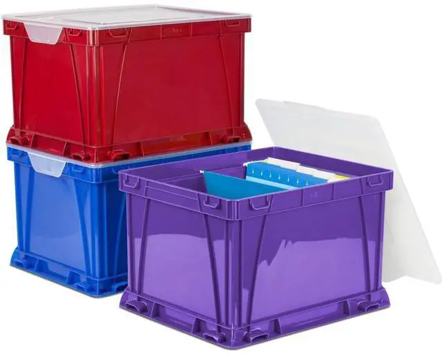 Main image of STX62012U03C, 3 Piece Cube Storage Bins, 3 / Set, Assorted Bright