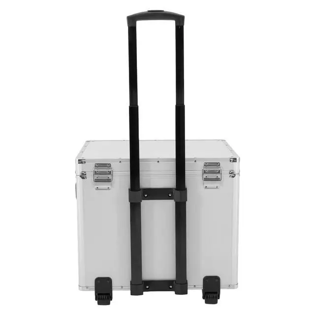 Alt view image 3 of 7 - Portable Locking File Storage, Aluminum Alloy Document Box with Wheels Rolling File Storage Organizer Box Large Capacity Multifunctional Filing Cabinet with Security Code Lock for Office Home