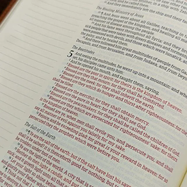 Alt view image 5 of 7 - Personalized KJV Notetaking Bible | Custom Engraved Name | King James Version | Large Print Journaling Bible | Christian Gift for Men & Women