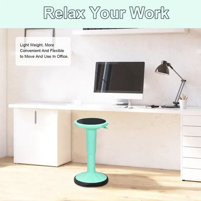 Alt view image 4 of 7 - Wobble Stools for Classroom Seating, Wiggle Stool with Adjustable Height, 24 Inch Active Learning Stool, Sitting Balance Chair for School, Office Stand Up, Flexible Seating Wobble Chair(Green)