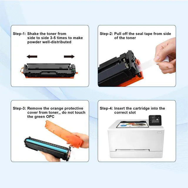 Alt view image 4 of 6 - 2 Pack Replacement for HP 206A Black Toner Cartridge W2110A for HP Color LaserJet Pro MFP M283cdw M283fdw M282nw M255dw,M255nw Toner Printer Ink (with Chip)