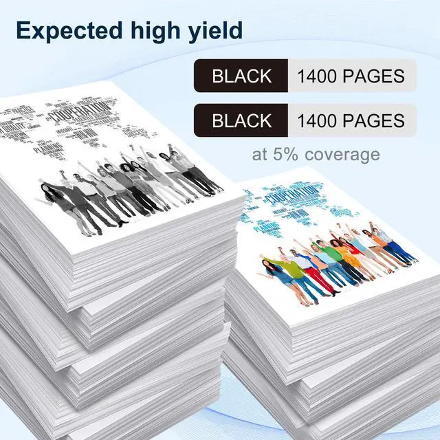 Alt view image 2 of 7 - 202A Black Toner Cartridge Replacement for HP 202A CF500A M254dw M281cdw | Works with HP Color Laserjet Pro M254dw; Color Laserjet Pro MFP M281cdw, M281fdw Printer Ink (2-pack)