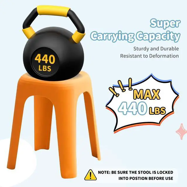 Alt view image 5 of 7 - 6 Pack School Plastic Stackable Stools, 18.1 Inch Height Colorful Nesting Stools, Portable Backless Stool for Classroom Students, Flexible Seating Chairs for School Home Office