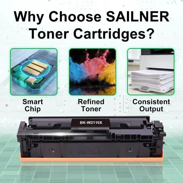 Alt view image 4 of 7 - 206X Toner Cartridges 4 Pack High Yield (with Chip) Compatible Replacement for HP 206X 206A for HP Color LaserJet Pro M255dw M255nw MFP M283fdw M283cdw M282nw M283fdn Printer - BCMY, W2110X W2110A