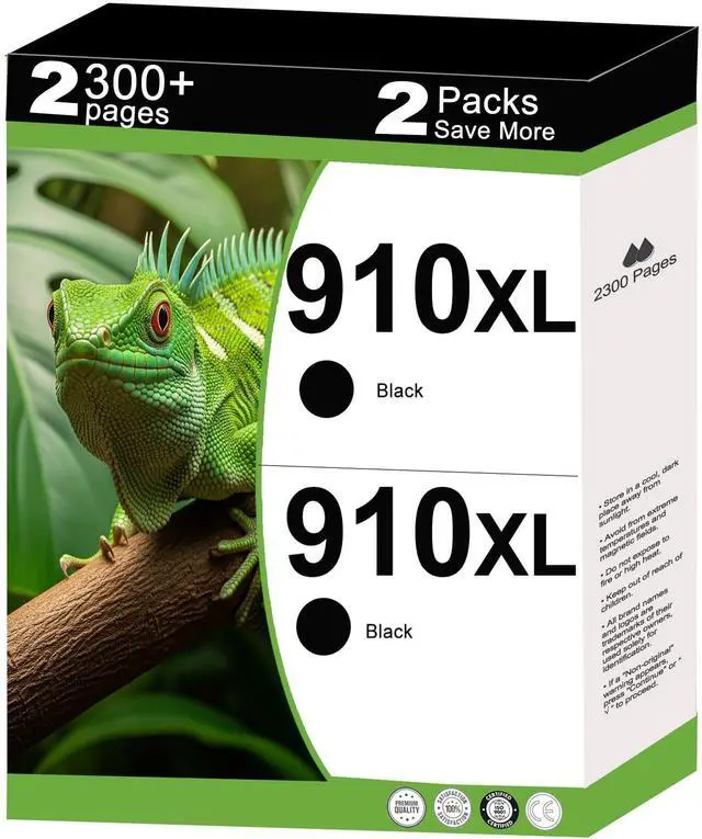 Main image of 910XL Ink Cartridges Black Replacement for HP 910 XL Compatible for HP910 HP910XL to use with OfficeJet Pro 8020 8025 8028 8030 8035 8010 8015 8018 8022 Printers with V15.3.1 Chip (2-Pack, Black)