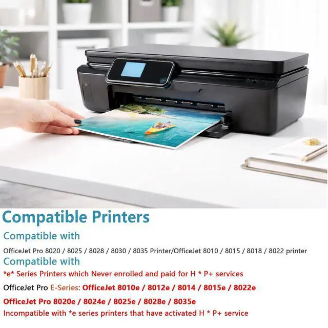 Alt view image 2 of 7 - 910XL Ink Cartridges Black Replacement for HP 910 XL Compatible for HP910 HP910XL to use with OfficeJet Pro 8020 8025 8028 8030 8035 8010 8015 8018 8022 Printers with V15.3.1 Chip (2-Pack, Black)
