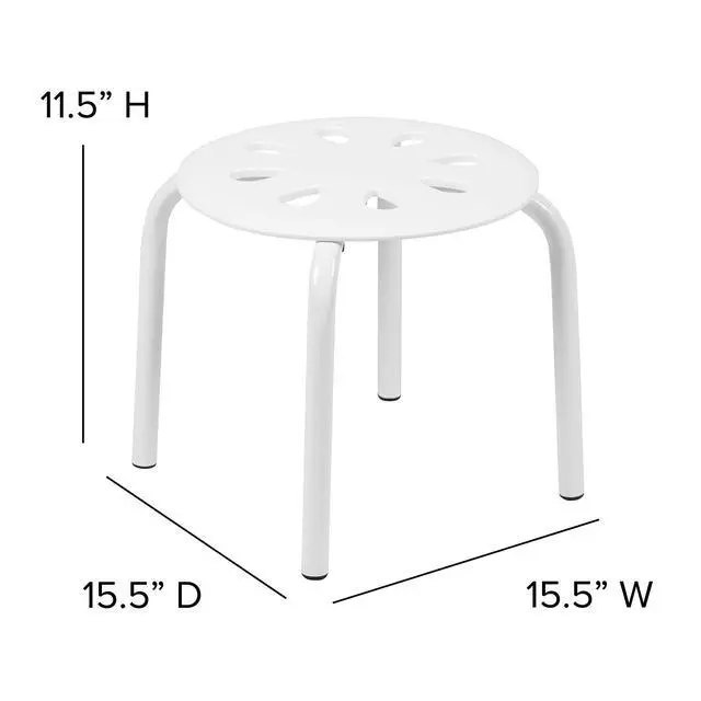 Alt view image 2 of 7 - Plastic Nesting Stack Stools-Classroom/Home, 11.5" Height, Assorted Colors (5 Pack)