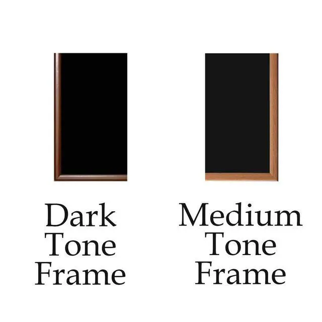 Alt view image 3 of 3 - WoodWell Magnetic Black Chalk Board 24" x 36" (24 Inch x 36 Inch) Wood Framed Blackboard with Reinforced Metal Backing (Dark Tone 24" X 36")