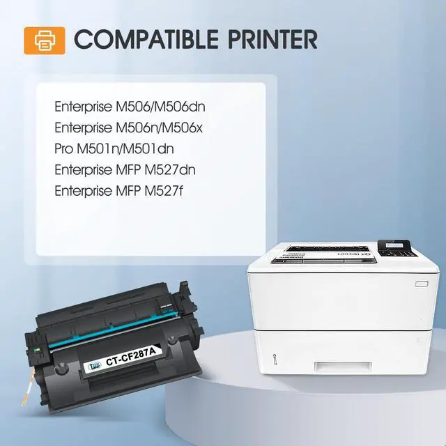 Alt view image 2 of 6 - CF287A 87A Black Toner Cartridge 87X CF287X for HP Printer M506 Pro M501 | Compatible for HP LaserJet Enterprise Pro M501 M506 M501dn M506dn M506n M506x MFP M527f M527dn M527 Series Printer Ink 4-Pack