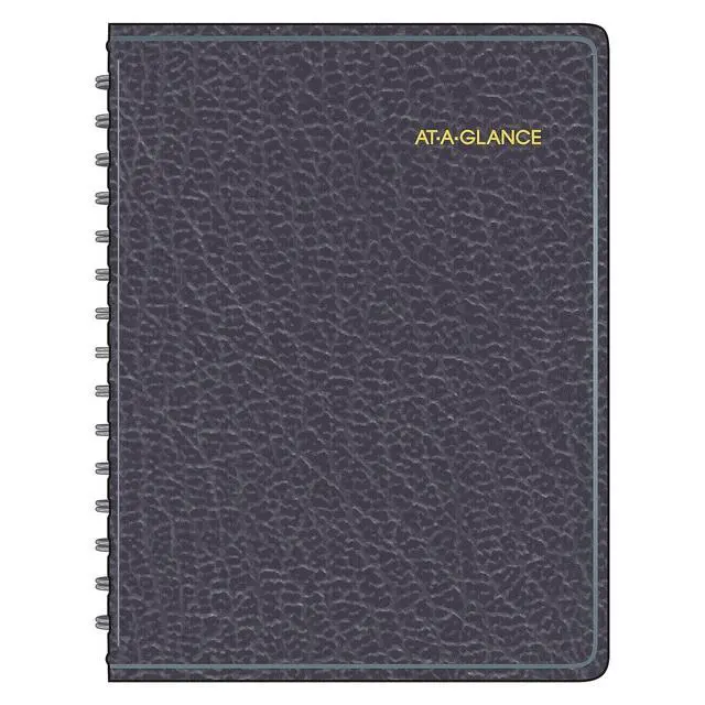 Alt view image 2 of 3 - 8031005 Four-Person Group Undated Daily Appointment Book, 8 1/2 x 10 7/8, Black
