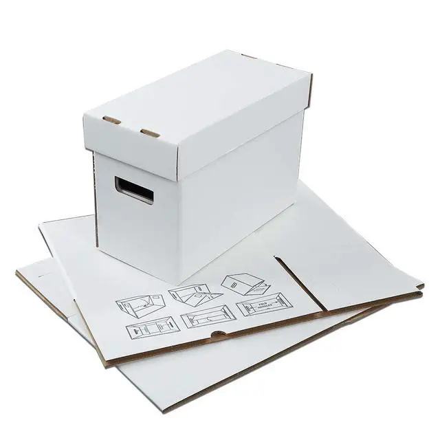 Alt view image 4 of 7 - 10 Pcs Comic Books Storage Boxes With Lids Short Holds 150-175 Stackable Durable Archive White Comic Book Storage