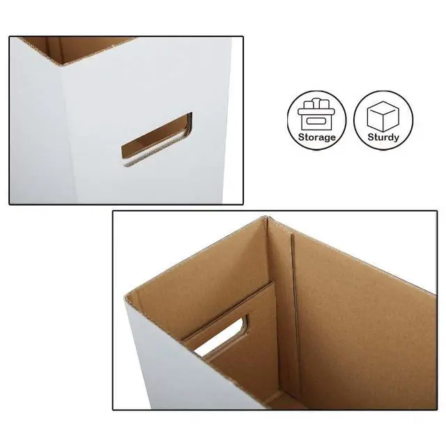 Alt view image 2 of 7 - 10 Pcs Comic Books Storage Boxes With Lids Short Holds 150-175 Stackable Durable Archive White Comic Book Storage