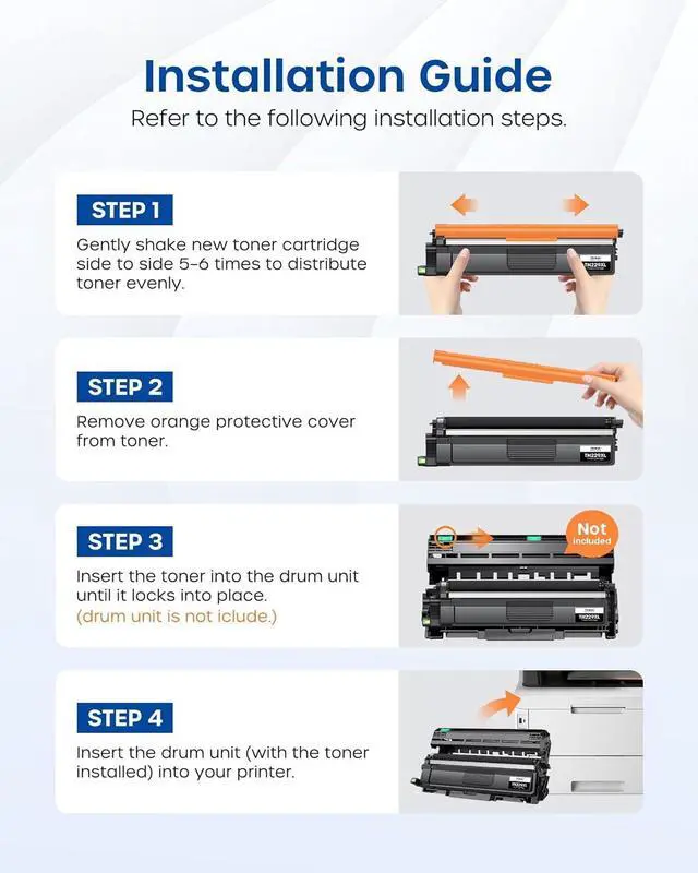Alt view image 5 of 7 - Compatible TN229XL Toner Cartridge Replacement for Brother TN229 XL TN 229XL TN229 Toner Work with Brother HL-L3220CDW MFC-L3720CDW HL-L3280CDW HL-L3300CDW MFC-L3780CDW Printer (BK/C/M/Y-4 Pack)