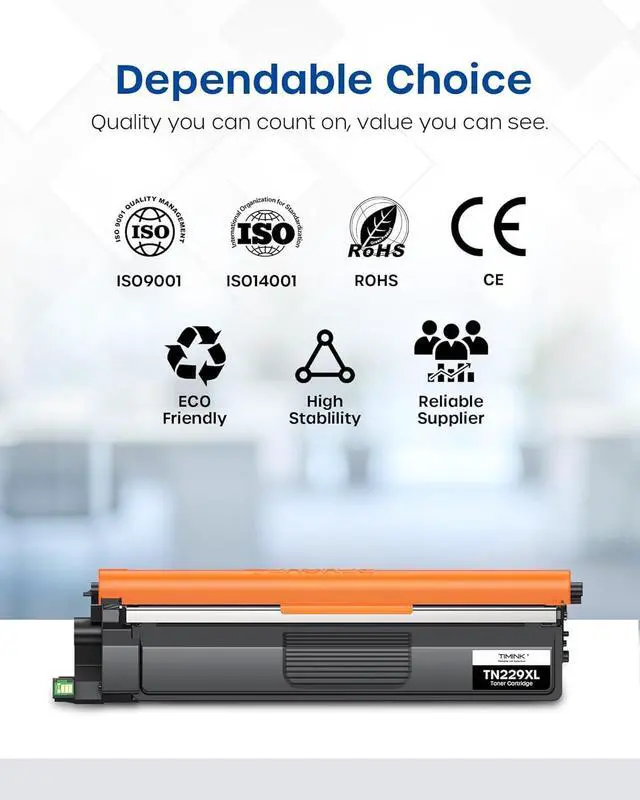 Alt view image 7 of 7 - Compatible TN229XL Toner Cartridge Replacement for Brother TN229 XL TN 229XL TN229 Toner Work with Brother HL-L3220CDW MFC-L3720CDW HL-L3280CDW HL-L3300CDW MFC-L3780CDW Printer (BK/C/M/Y-4 Pack)