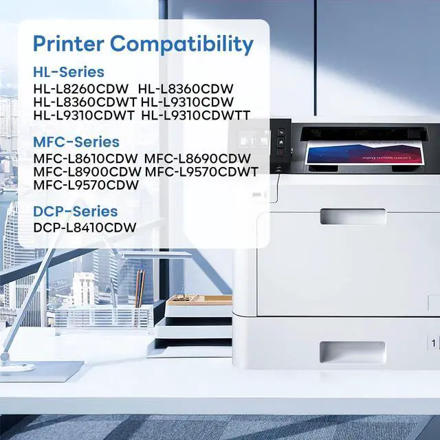 Alt view image 2 of 6 - TN431BK TN-431BK Black Toner Compatible TN431 TN-431 TN 431BK Black Toner Cartridge Replacement for Brother TN431 TN-431 TN431BK MFC-L8900CDW MFC-L8610CDW Toner Cartridge (2-Pack)