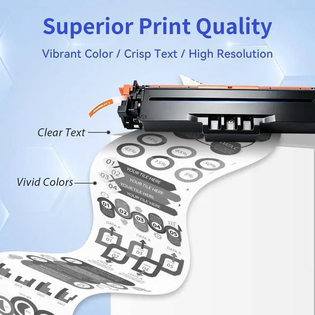 Alt view image 4 of 7 - 210A Black Toner Cartridges 2 Pack for HP 210A 210X MFP 4301fdw 4301fdn | Compatible for HP Color LaserJet Pro MFP 4301fdw 4301fdn Pro 4201dw 4201dn Printer Ink W2100A W2100X High Yield with Chip
