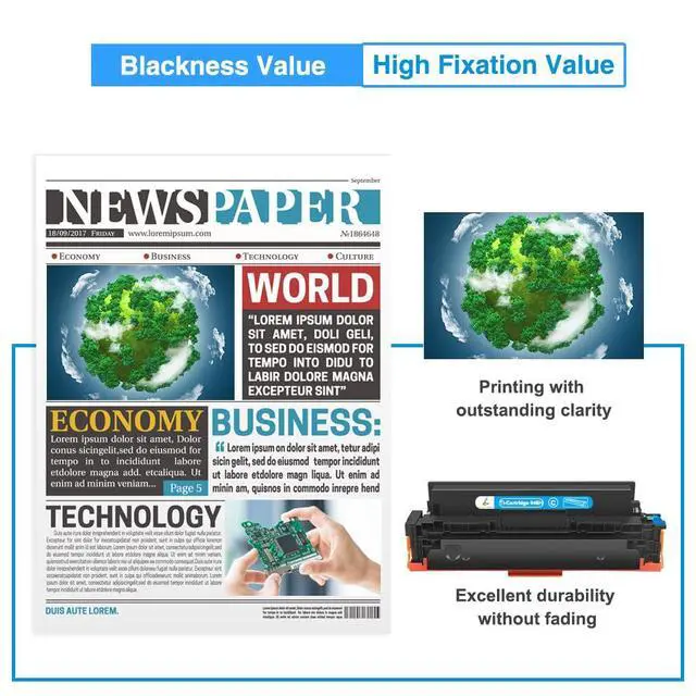 Alt view image 5 of 6 - 046 046H Toner Cartridge Set for Canon MF733cdw 046 CRG-046 High Yield | Compatible for Canon Color ImageCLASS MF733Cdw MF731Cdw MF735Cdw LBP654Cdw MF733 MF731 MF730C LBP650C Printer Ink (K/C/M/Y)