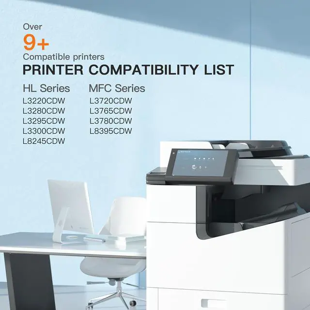 Alt view image 3 of 7 - Compatible for Brother TN229 Toner Cartridges 4 Pack TN-229 TN 229 | For Brother MFC-L3780CDW HL-L3280CDW HL-L3220CDW MFC-L3720CDW MFC-L3765CDW HL-L3295CDW HL-L3300CDW Printer(B/C/M/Y-4 Pack)