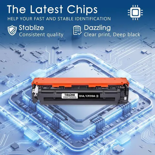 Alt view image 6 of 7 - 131A Toner Cartridge 4-Pack Replacement for HP 131A 131X | CF210A CF211A CF212A CF213A Toner Compatible with HP Pro 200 Color M251nw M251n MFP M276nw M276n Printer Ink.(Black, Cyan, Magenta, Yellow)