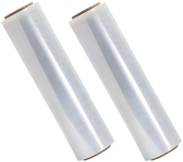 Main image of 18 Inch X 1200 feet Tough Pallet Shrink Wrap, 80 Gauge Industrial Strength, Commercial Grade Strength Film, Moving & Packing Wrap, For Furniture, Boxes, Pallets (2-Pack)