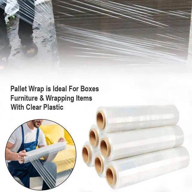 Alt view image 7 of 7 - 18 Inch X 1200 feet Tough Pallet Shrink Wrap, 80 Gauge Industrial Strength, Commercial Grade Strength Film, Moving & Packing Wrap, For Furniture, Boxes, Pallets (2-Pack)