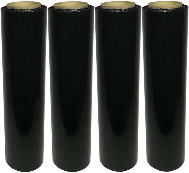 Main image of Universal 4 pack Black 18 Inches X 1000 Tough Pallet Shrink Wrap, 80 Gauge Industrial Strength Plastic Film, Commercial Grade Strength Film, Moving & Stretch Packing Wrap, For Furniture, Boxes, Pallet