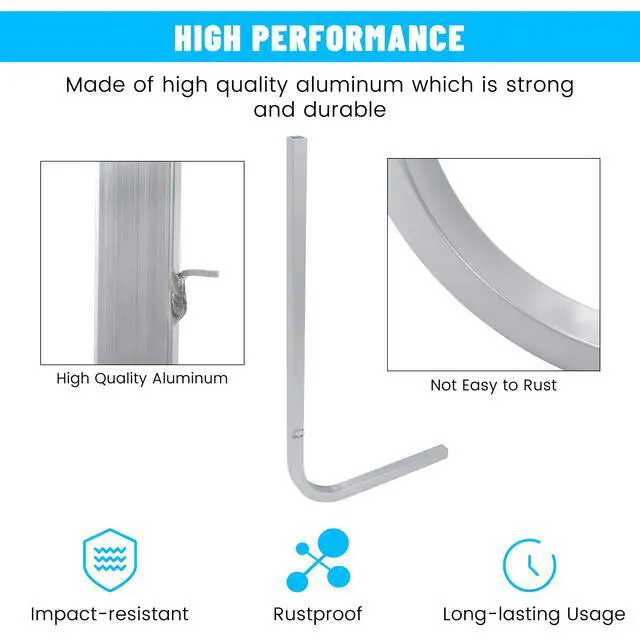 Alt view image 4 of 7 - 46" Boat Trailer Square Guide On Poles Aluminum Rustproof 1 1/2" Tubing Square for Ski Boats, Fishing Boats, Sailboat Trailers