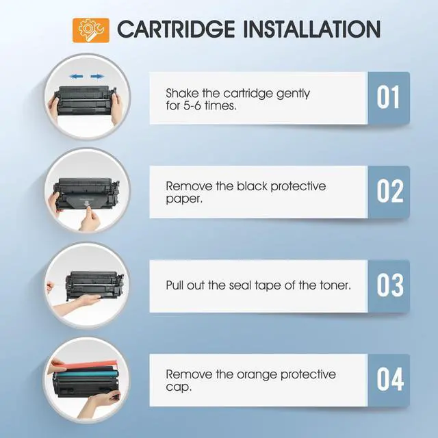 Alt view image 4 of 6 - CF287A 87A Black Toner Cartridge 87X CF287X for HP Printer M506 Pro M501 | Compatible for HP LaserJet Enterprise Pro M501 M506 M501dn M506dn M506n M506x MFP M527f M527dn M527 Series Printer Ink 4-Pack
