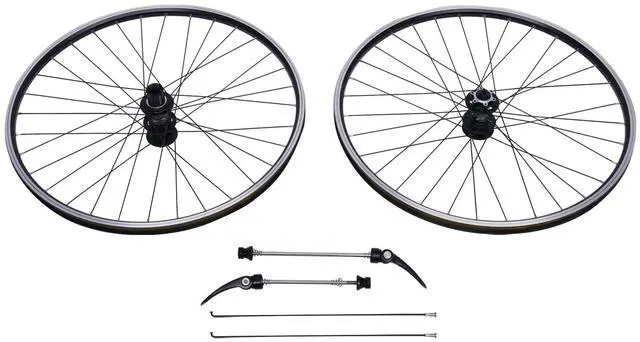 Main image of 27.5 Inch Mountain Bike Wheelset, Aluminum Alloy Rim & 45# Steel Spokes, Dual 6-Hole Disc Brake, Quick Release Front Rear Wheels, Fit 100mm Front 135mm Rear Fork, 7-12 Speed Cassette