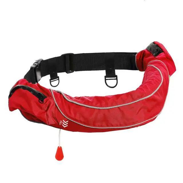 Alt view image 2 of 7 - Inflatable Life Jacket Life Vest Life Ring Belt Pack Waist Bag Automatic