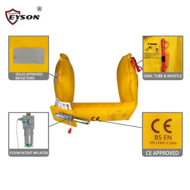 Alt view image 5 of 7 - Inflatable Life Jacket Life Vest Life Ring Belt Pack Waist Bag Automatic