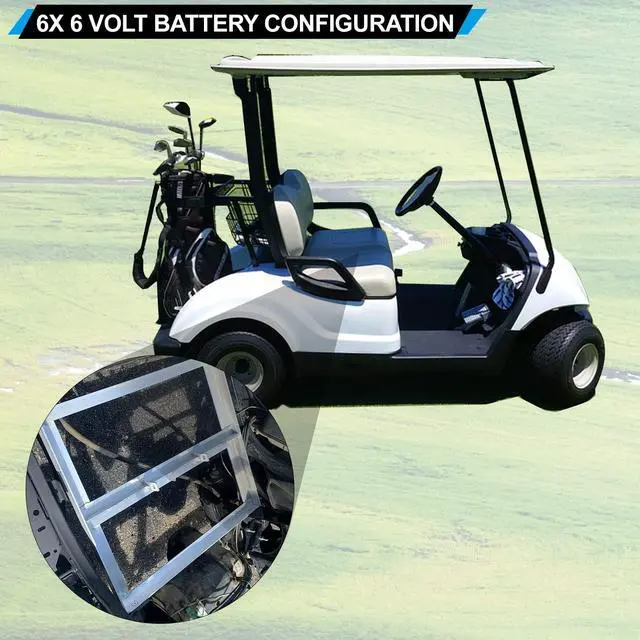 Alt view image 6 of 7 - Golf Cart Battery Tray Compatible with 1994-2013 EZGO TXT/Medalist 36V Electric Golf Cart Aluminum
