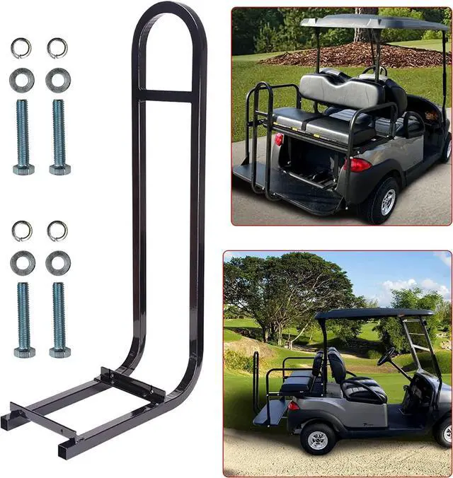 Main image of Huskey Golf Cart Rear Seat Safety Grab Bar U-Shaped Hand Rail Compatible with Yamaha Models, One Solid Piece with Mounting Hardware