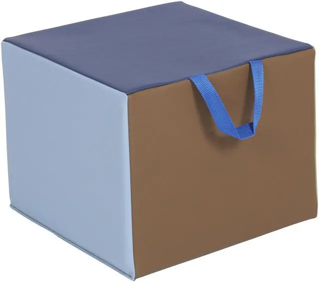 Main image of SoftZone Adult Cozy Cube Seat with Handle, Classroom Furniture, Earthtone