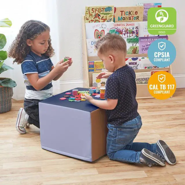 Alt view image 7 of 7 - SoftZone Adult Cozy Cube Seat with Handle, Classroom Furniture, Earthtone