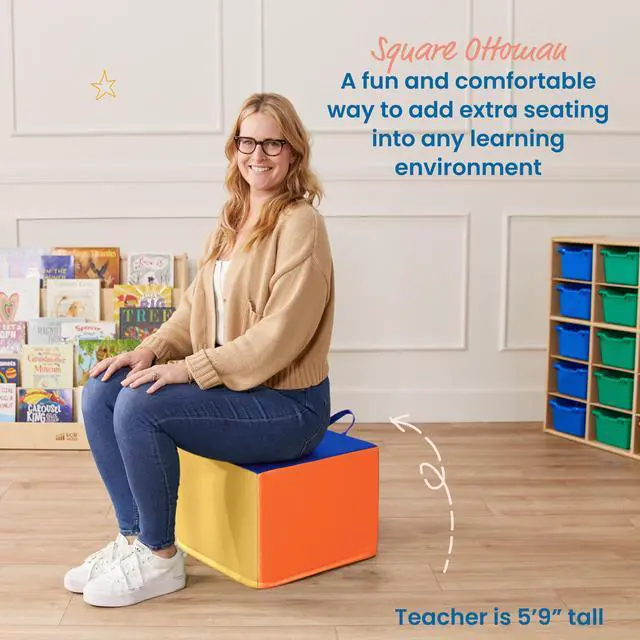 Alt view image 4 of 7 - SoftZone Adult Cozy Cube, Flexible Seating, Assorted