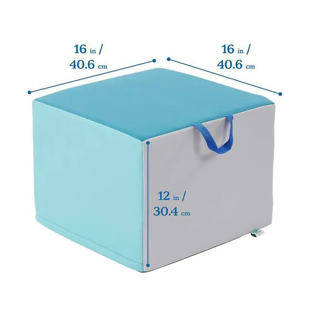 Alt view image 3 of 7 - SoftZone Adult Cozy Cube Seat with Handle, Classroom Furniture, Contemporary