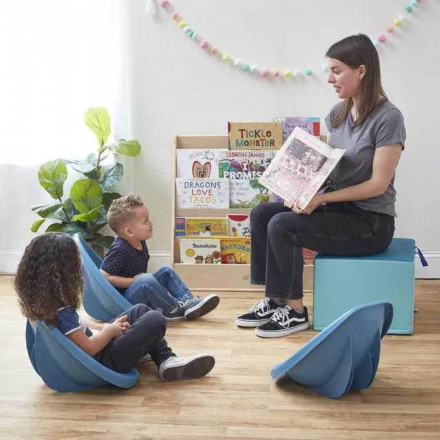 Alt view image 2 of 7 - SoftZone Adult Cozy Cube Seat with Handle, Classroom Furniture, Contemporary
