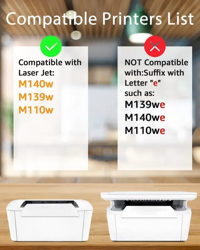 Alt view image 2 of 7 - Compatible 141A W1410A Toner Cartridge for HP M140w M110w | Black 141A toner, 4-pack with chip. For HP Laser Jet MFP M140w & M110w. High page yield