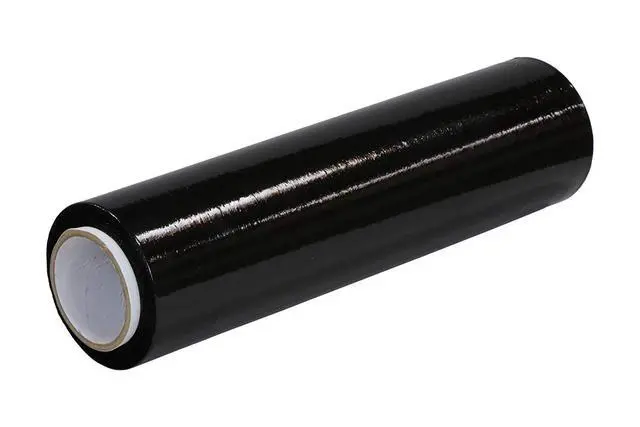 Alt view image 2 of 2 - GAS Hardware Black Seran Stretch Wrap Rolls Heavy Duty 20 Micron (80 Gauge) Plastic Shrink Wrap 19.5" x 1100 Feet for Packaging, Shipping, Pallets, Moving