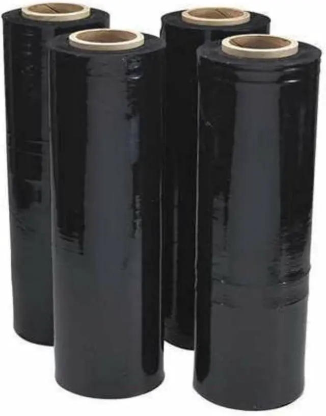 Main image of GAS Hardware Black Seran Stretch Wrap Rolls Heavy Duty 20 Micron (80 Gauge) Plastic Shrink Wrap 19.5" x 1100 Feet for Packaging, Shipping, Pallets, Moving