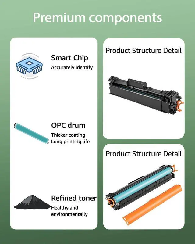 Alt view image 5 of 7 - Compatible 141A W1410A Toner Cartridge for HP M140w M110w | Black 141A toner, 4-pack with chip. For HP Laser Jet MFP M140w & M110w. High page yield