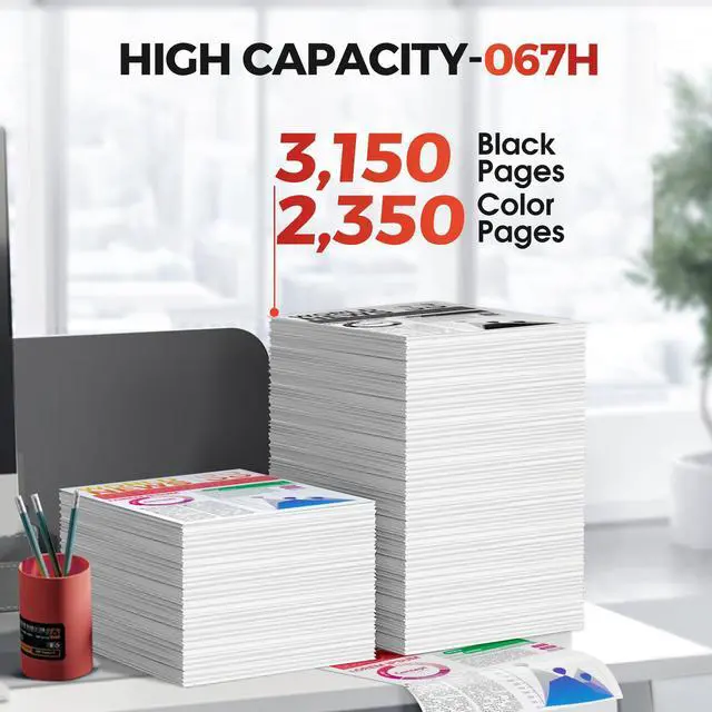 Alt view image 3 of 7 - 067H Toner Cartridge Set - High Yield Replacement for Canon 067 067H, for Canon MF654Cdw Toner Cartridges, for Color ImageCLASS MF656Cdw MF654Cdw LBP632Cdw LBP633Cdw MF653Cdw Printer Ink (4-Pack)