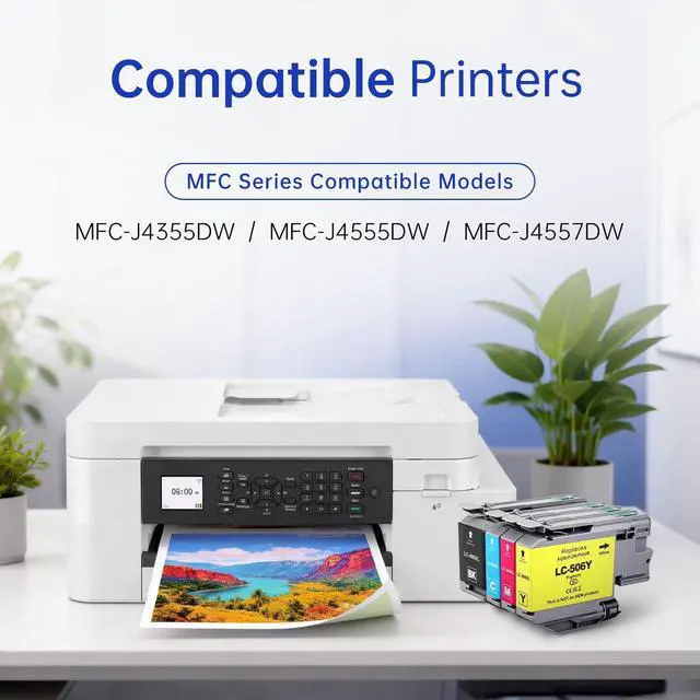 Alt view image 3 of 7 - LC506XL Ink Cartridges High Yield Replacement for Brother LC506 LC506XL LC506XXL LC 506 Ink Cartridges with INKvestment MFC-J4355DW MFC-J4555DW MFC-J4557DW (4 Pack)